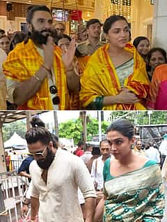 ಹೆರಿಗೆಗೂ ಮುನ್ನ ದೀಪಿಕಾ, ರಣವೀರ್ ಸಿದ್ಧಿವಿನಾಯಕ ದೇವಸ್ಥಾನಕ್ಕೆ ಭೇಟಿ